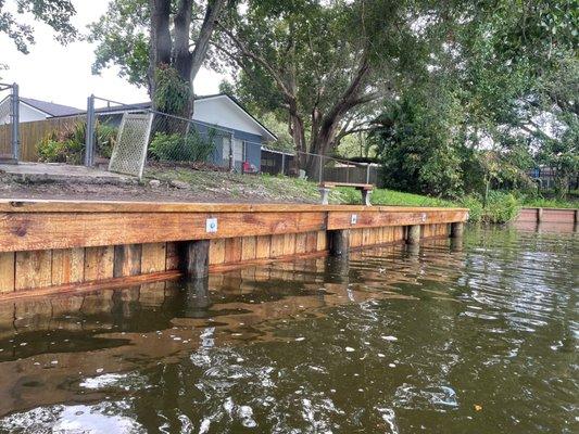 Timber Seawall w/ timber cap