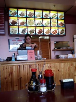 The front counter at Miako's.