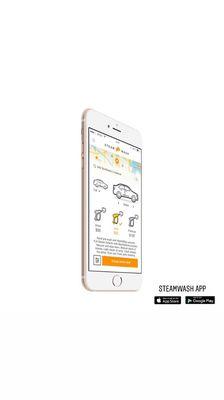 Get our steamwashapp in your Google Play or App Store