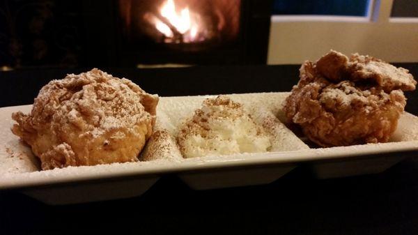 Breaded deep fried eggnog