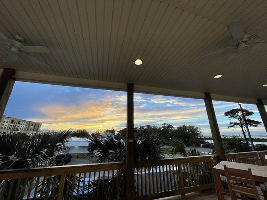 Dauphin Island Sunset on the patio of The Carriage.