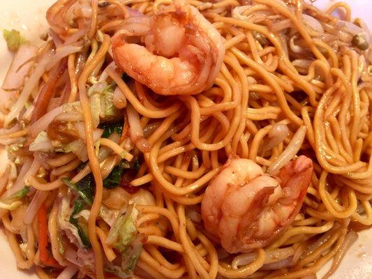 Shrimp lo mein.