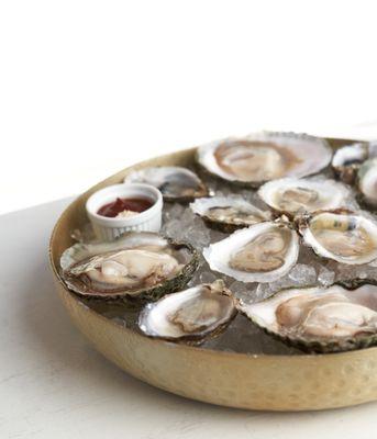 Fresh, Sustainable Oysters on the half shell.