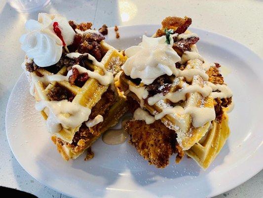 Maple Cream Bacon Waffle