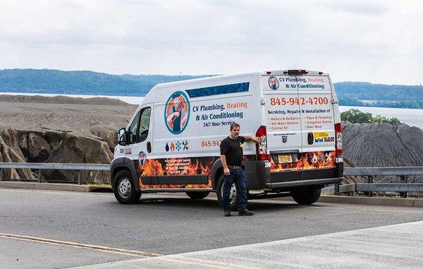 CV Plumbing Heating & Air Service Truck in Rockland County, NY