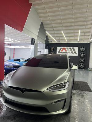 Leti Auto Works, Full change color Vinyl Wrap for Tesla X