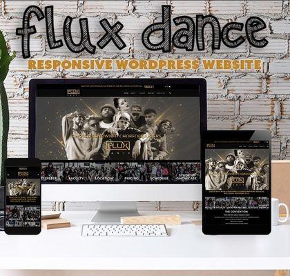 Recent re-design to client @flux.dance and their awesome website! Super easy to use on the backend and very cool to look at on the front end