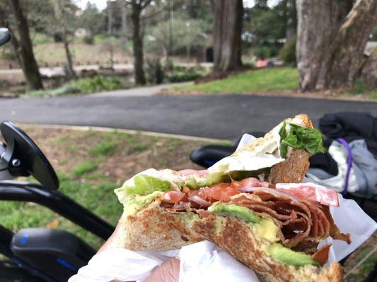 Bacon Lettuce Avocado Tomato sandwich