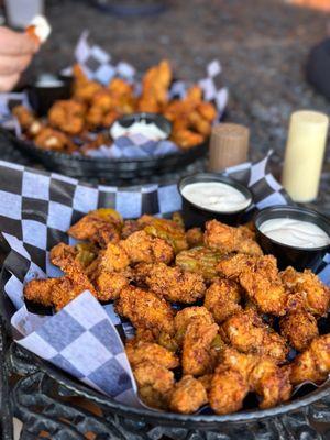 Nashville Chicken Bites with ranch on the side