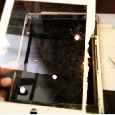 My cracked iPad