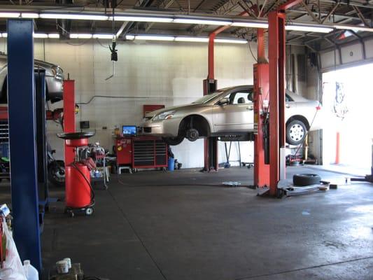 5 service bays staffed with ASE certified technicians providing honest, dependable and timely service.