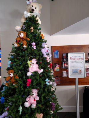 Bears for child cancer fundraiser (since stopped B. Haggett gone).  Add to annual Teddy Bear Tree by purchasing a Bear at concession stand.