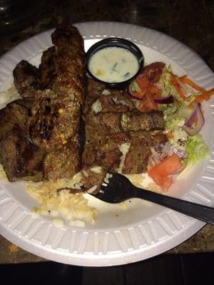 The lamb combo platter $18.99 taste wonderful