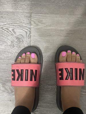 Pretty in pink pedi cute