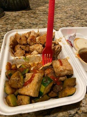 Chicken with tofu and all veggies