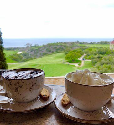 Coffee with a view..... no crowds, no paper cup.... Understaffed so patients is key but worth it!  Coffee is made to perfection!