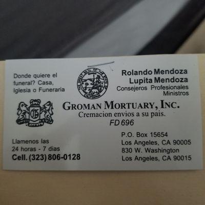 Groman Mortuaries Inc