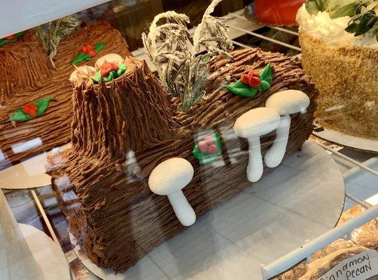 Yule log cake