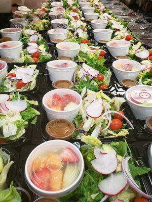 Salads to accompanied Entree hot boxed lunch or dinner