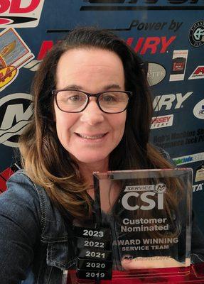 2019-2023 Consumer Satisfaction Award "CSI" recipient!