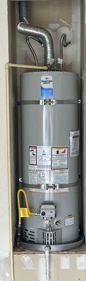 Water heater installed 50 gallon