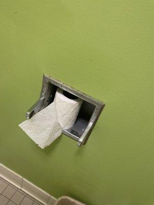 No paper roll holder