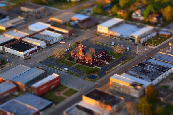 Court Square in Elba located on the banks of The Pea River.