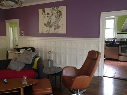 The "before" shot of the 21-foot load-bearing wall between our kitchen & family room.