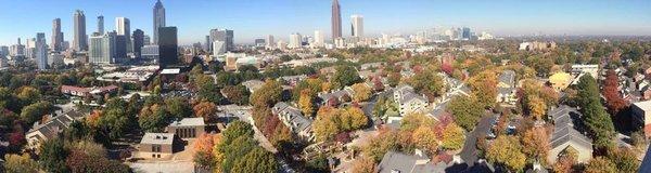 Can see downtown Midtown even Buckhead way on the horizon.