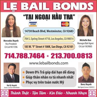 Call for all your bail needs!