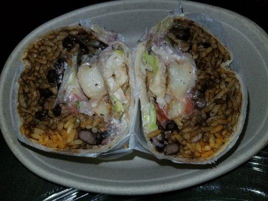 Shrimp burrito (disgusting)