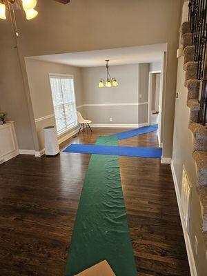 We treat your home with floor and stair protection!