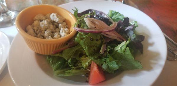 Side salad with Bleu Cheese