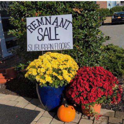 REMNANT SALE
Friday Oct. 21st 9-4
Suburban Floors
Mount Kisco, NY