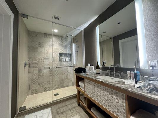 Beautiful bathroom with a huge shower