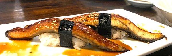 Side view of unagi (freshwater eel) - delicious!