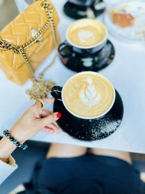 Salted caramel lavender lattes