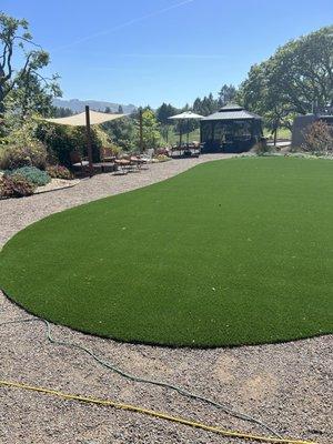 Install artificial grass