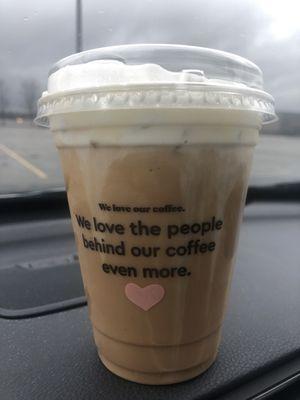 Lucky charm latte with cold foam