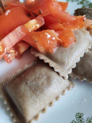 Stuffed mushroom ravioli. So good!