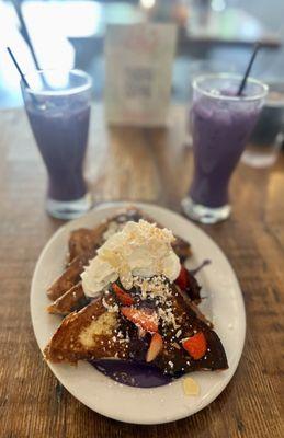 French Ube Tres Leches French Toast