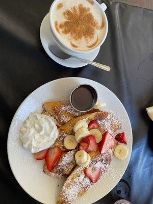 French toast, Chai tea latte