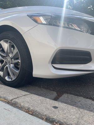 Curb scratch (AFTER)