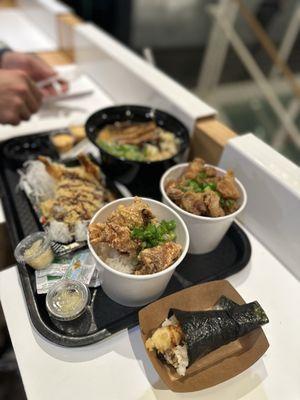 Zabon Ramen Crunchy Roll Kara Age Bowl Spicy Pork Bite Bowl