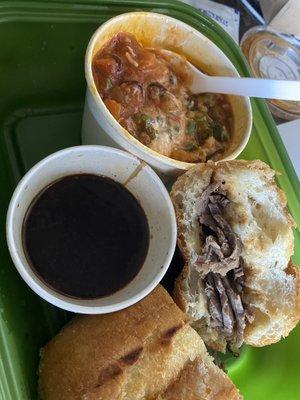 French dip and veggie chili