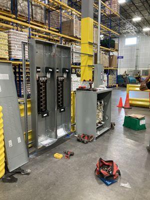 Warehouse power install