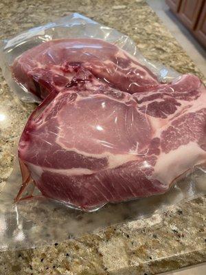 Thick cut pork chops!