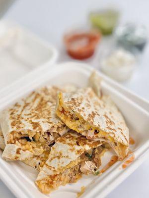 Cilantro chicken quesadilla