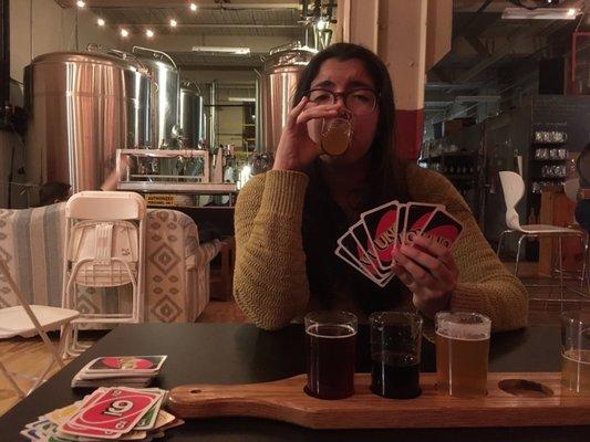 Beer + Uno, what could be better?