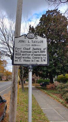 John L. Taylor Historical Marker